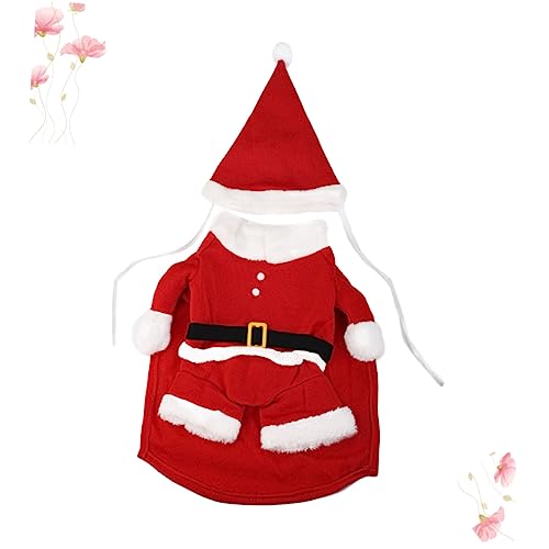 WOONEKY Roupas Para Cães Pequenos 1 Conjunto roupa animal estimação cachorro papai noel roupa cachor