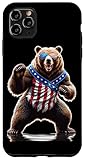 Patriotic Grizzly Bear American Flag Apparel Co.
