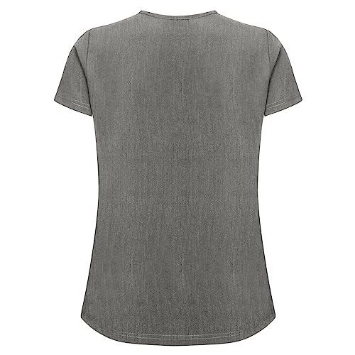 Natural Uniforms Women's Cool Stretch V-Neck Top and Cargo Pant Set (Heather Grey, XX-Large) by Natural Uniforms - Used condition - Image 3