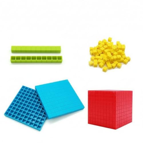 PETSOLA Children Decimal Ten Blocks Place Value Blocks Decimal Learning Kit with Storage Box Material Suitable for Early Arithmetic Practice Centers Intervention Support STEM Activities - Image 4