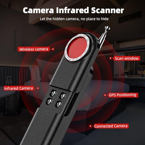 Hidden-Camera-Detector-2025-Camera-Detector-Hidden-Device-GPS-Detector-Bug-Detector-Rf-Wireless-Signal-Scanner-Camera-Detector-for-Hotels-Home-Office-5-Levels-Sensitivity-Black