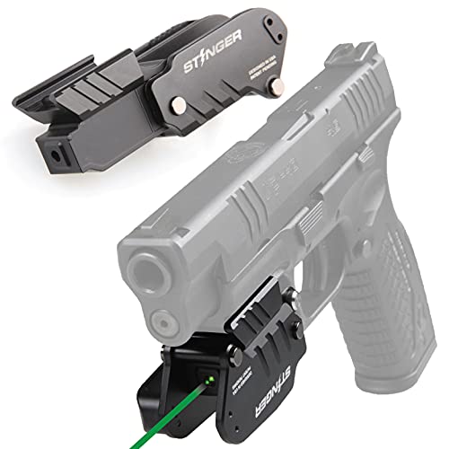 Stinger HL-G Minimalist Holster & Rechargeable Green Laser Sight for Pistol, Laser Sights For Handguns, Green Dot Sight, Pistol Sight, Green Laser for Pistol, Trigger Guard (Green Laser, Right Hand)