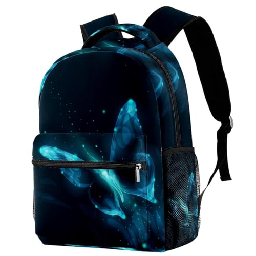 Sac à dos d'école papillon lumineux multicolore ado 40cm