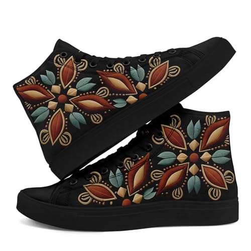 High Top Sneakers for Women Men Canvas Shoes Lightweight Printed Lace Up Fashion Casual Walking Shoes Street Footwear3