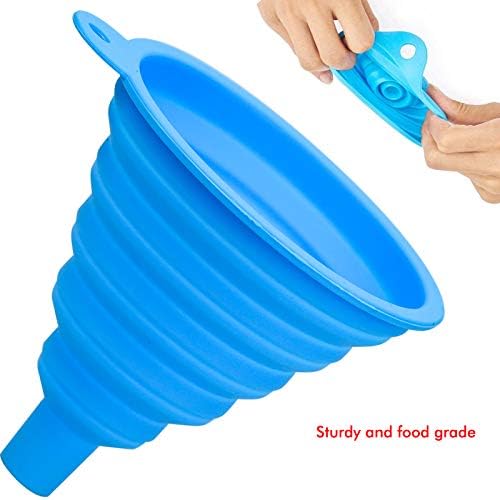200pcs Disposable Paint Paper Filter Strainers with 1 Pcs Silicone Funnel, Cone Paint Strainers Folding Collapsible Funnel, Paint Filter with Fine Nylon Mesh for Automotive, Spray Guns, Arts & Crafts