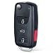 keyecu Uncut Folding Remote key Shell Case Fob 3+1 Button for VW Volkswagen Touareg (Only Key Shell)