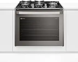 Fogão de Embutir 5 bocas Electrolux Cinza Experience com Mesa de Vidro, PerfectCook360 e VaporBake (FE5EC) 220V