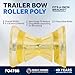 Five Oceans 4-Inch Boat Trailer Roller - Marine Boat Roller for Trailer, Clear Yellow Bow Boat Roller Poly - FO4788