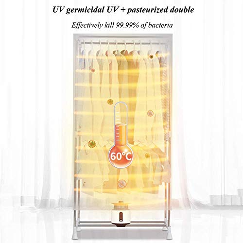 Asciugatrice Portatile - Asciugatrice A 2 Strati Alta capacità da 10 kg, Stendibiancheria Elettrico,Piccolo Armadio Asciugatura Rapida per Domestico Dormitorio Interno Appartamento,1200W,Beige - Image 7