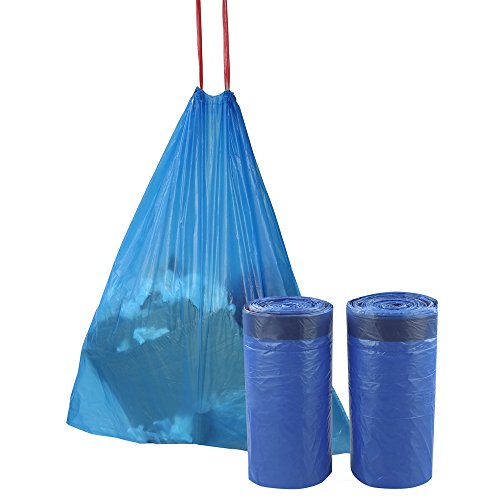 Fiazony 5 Gallon Drawstring Trash Bags, 220 Counts Blue Garbage Bags #TOP6