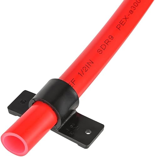 Miniatura 6 de Paquete de 5 tubos PEX de polímero plástico EFIELD de 34 pulgadas, soporte de flexión de 90 grados con placa de montaje (34 pulgadas)