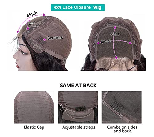 Perruque cheveux humains de qualité supérieure HD transparente