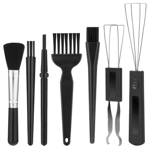 7 Pcs Keyboard Cleaning Kit with Keycap Puller Switch Puller Multifunctional Keycaps Removal Tool Mini Anti-Static Dust Brush Keyboard Key Remover for Computer Keyboards Motherboard Camera Small Space