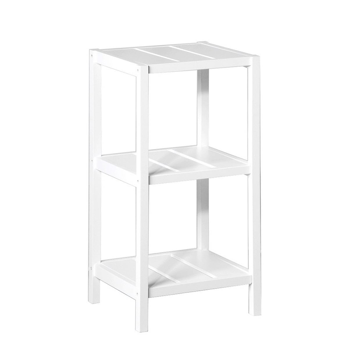 LOLAhome - Estantería de 3 baldas en bambú Natural para baño. Estilo nórdico Minimalista Ideal para organizar Toallas y cosméticos en Espacios húmedos con Elegancia. Medidas 33x36x85 cm.