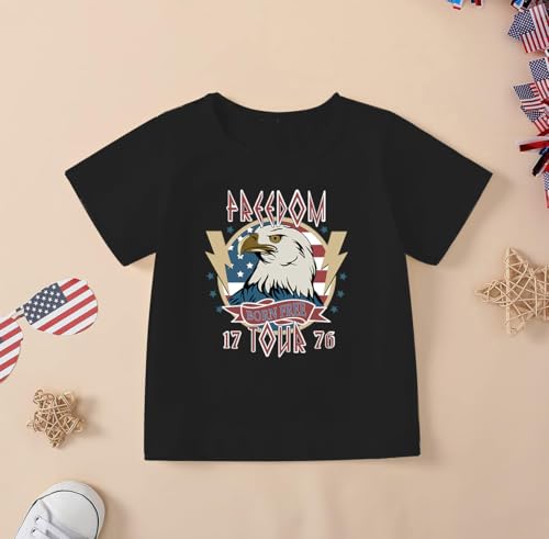 Image of Mrocioa Toddler Boy Summer Clothes 4th of July T Shirt American Flag Shorts Set Girl Stars Stripes Outfit