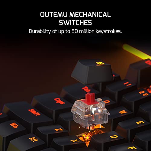Gamepower Ogre Rgb Mechanical Gaming Keyboard, 104 Full Anti Ghosting Keys, Leather Hand Rest, Macro, Outemu Red Switch - Black #TOP3