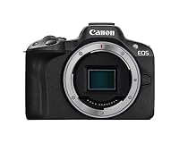 Canon EOS R50 Systemkamera - Spiegellose Kamera (Digitalkamera mit Autofokus + Motiverkennung für Personen Augen Tiere Fahrzeuge, 4K Video, 15 Bilder pro Sekunde, WiFi, schwenkbares Touch-Display) – Ansicht 1