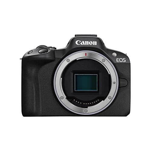 Canon EOS R50 Appareil Photo (Hybride APS-C 24M Pixels, 15 im/Sec, CMOS AF Dual Pixel, vidéo 4K/30p, WiFi) sans Objectif, Noir