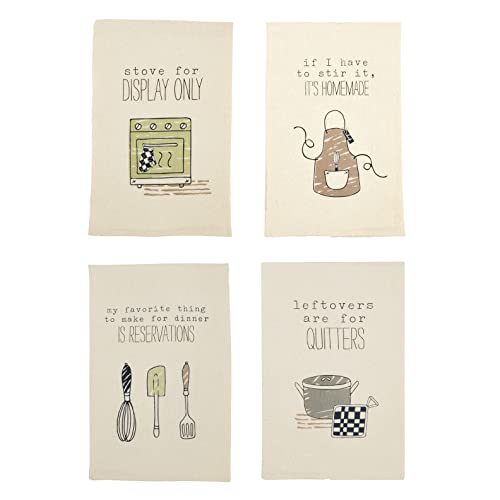 Mud Pie Funny Kitchen Dish Towels, Reservations, 26" X 16.5" #TOP2