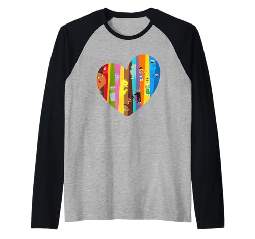T-shirt Raglan 1 rue Sésame Gabrielle et Tamir en coton pour enfant et adulte