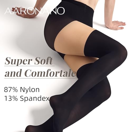 Faux Thigh High Stockings for Women Opaque Tights Mock Over the Knee Goth Tights Fake Sheer Pantyhose3
