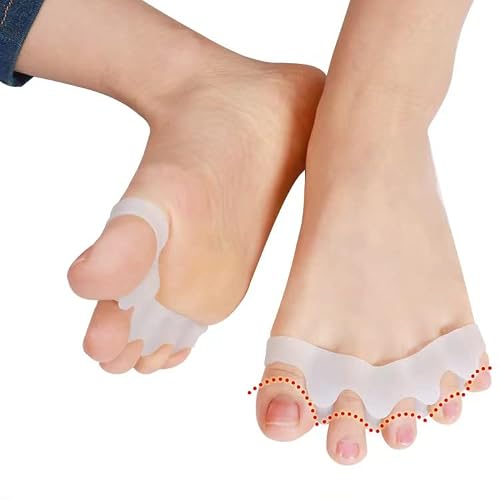 Toe Separators For Functional Fitness Athletes - Toe Straighteners For Foot Pain Relief And Plantar Fasciitis - Fix Feet - Fix Toes - Fix Bunions - Toe Spacers For Crossfit White-A #TOP4
