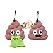 2 Pcs Distributore Di Sacchetti Per Cacca Di Cane con moschettone,silicone Dispenser per Sacchetti dei rifiuti di Animali Distributore,Forma di Cacca Dispenser,per Animali Pulizia