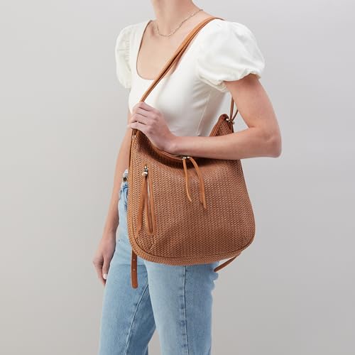 Image of HOBO Merrin Leather Bucket Backpack Convertible to Shoulder Bag for Women