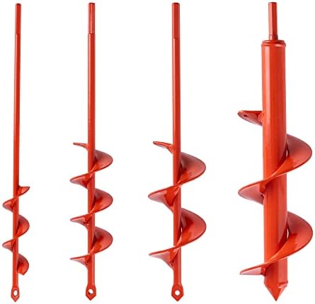 VASGOR Set of 4 Auger Drill Bit for Planting