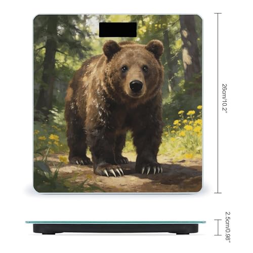 Bascula digital para baño con pantalla LCD y vidrio templado miniatura 2