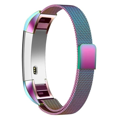 JUSUTEK �v�V For Fitbit Alta HR/Alta/ACE ���C�z���҂ޖԃX�e�����X�|���v�o���h �x���g, ��p�ڑ����C���̓}�O�l�b�g�� �r���v���� �����x���g �j���������p (�J���[, S �T�C�Y)