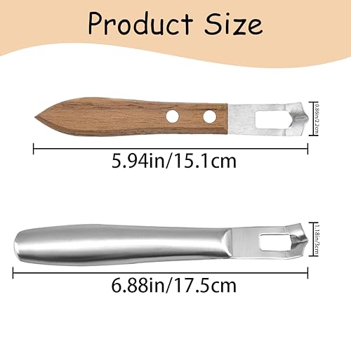 AddLotLot 3 PCS Cocktail Channel Carving Knife Walnut Wood Handle Fruit and Vegetable Carving Tool V-Shaped Stainless Steel Blade, Garnish Citrus Zester for Decorating Cocktails, Desserts, and Salads - Thumbnail 2