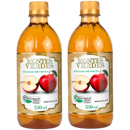 Kit 2 Vinagre De Maçã Orgânico Montes Verdes 530ml