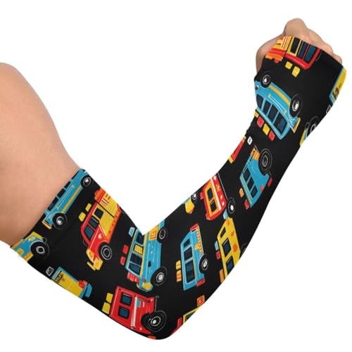 Cooling Arm Sleeves for Men Women UV Sun Protection Arm Covers Trucks Fire Compression Sleeves Sports Football Golf Cycling