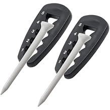 2 Pcs Adjustable Golf Tee Height Tool, Height Adjuster for Outdoor Golf Training Aid, Precision Tee Height Setter for Consistent Swings