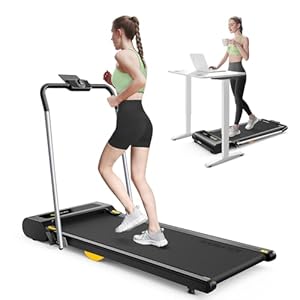 UREVO 2 in 1 Folding Treadmill, Walking Pad with Remote Control, LED Display, Under Desk Treadmill for Home/Office