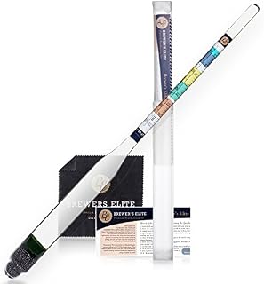 Brewer's Elite Hydrometer - for Home Brew Beer, Wine, Mead and Kombucha