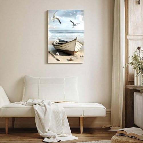 Affiche décorative bateau en bois bord de mer toile murale 30x45 - 3