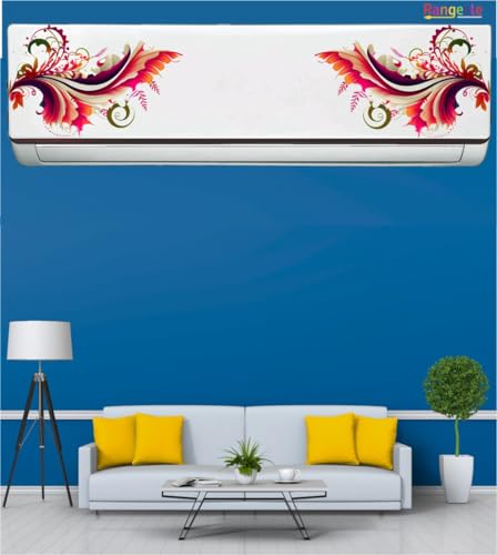 Image of '3D Nature Colorful Splash flower'' AC Sticker (96 cm x30 cmx 24 cm)