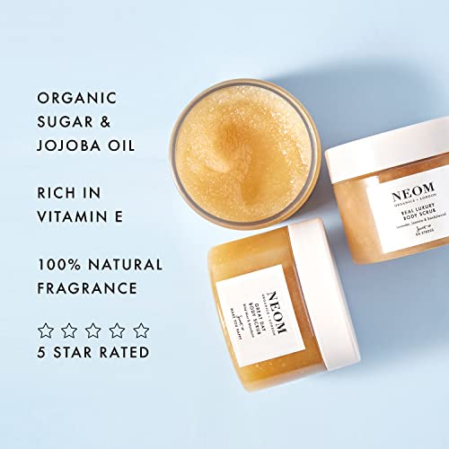 NEOM- Real Luxury Body Scrub | Luxury Body Scrub | Lavender & Sandalwood | 100% Natural Fragrance | Scent to De-Stress | Organic | Vegan | Hydrating - Image 3