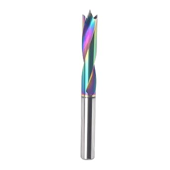 VIC039 Spiral Router Bits Up Bit 1/4 inch Cutting Diameter, 1-1/4" Cutting Length,Solid Carbide Drill Bits for Wood CarvingDLC Coated, 1/4S1/4D1-1/4CL2-1/2OVL