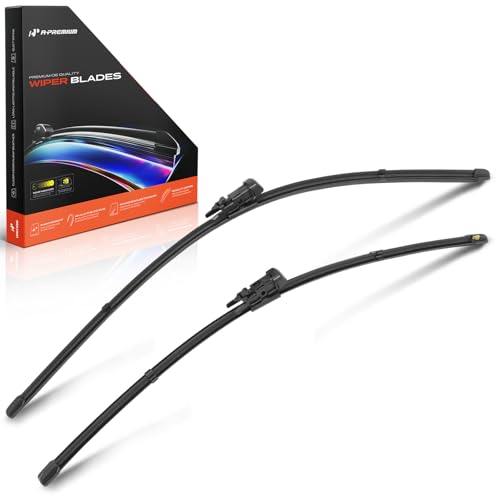 A-Premium 26"+23" APWB397 Windshield Wiper Blades Compatible with Toyota 2007-2021 Tundra, 2008-2022 Sequoia - TL2 Connector, with Wear Indicator & Towel, Left and Right, (Pack of 2) by A-Premium - Used condition - US$18.69