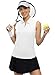 BGOWATU Women's Sleeveless Golf Polo Shirts 1/4 Zip Tennis Workout Tank Tops with Collar UV Protection Dry Fit White L