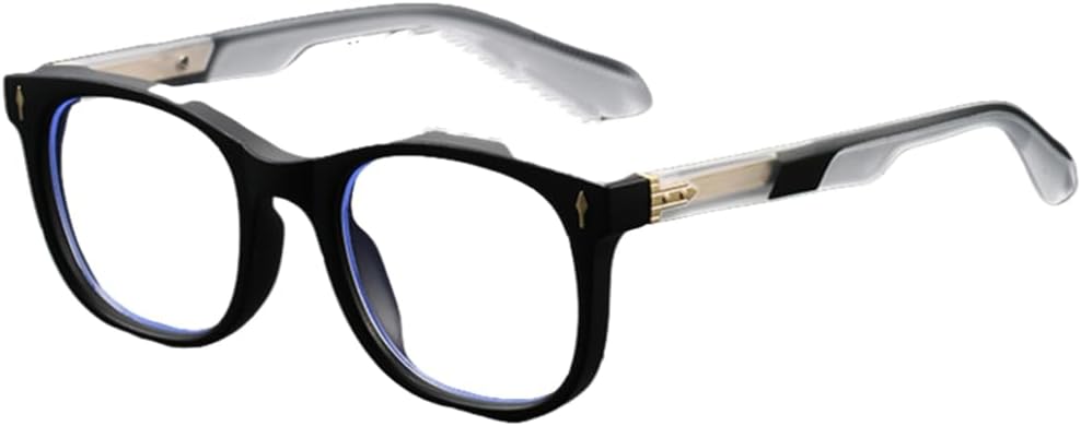Retro Men Fashion Anti Blue Light Eyeglasses Rivets Punk Eyewear