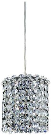 Allegri Lighting 11760-010-SE001 Millieu 1-Light Mini-Pendant with Clear Swarovski Crystals, Chrome Finish