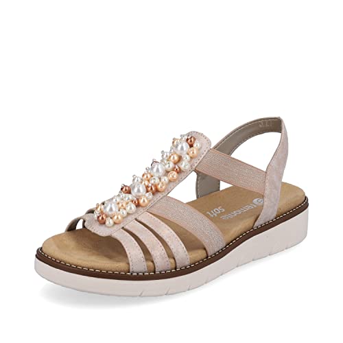 Remonte Femme Sandales D2047, Dame Sandales Classiques,Semelle intérieure Amovible,Chaussure d'été,Confortable,Sandale,Rosa,40 EU / 6.5 UK