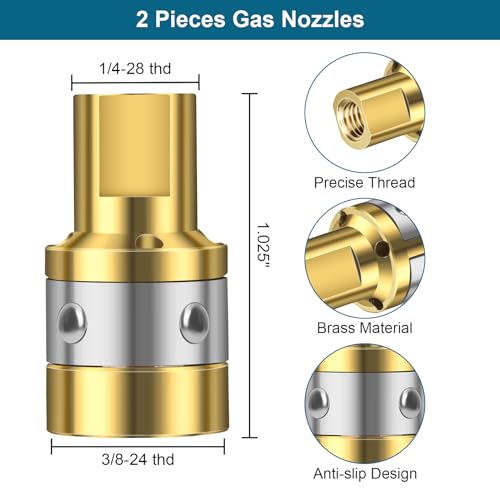 SUNJOYCO Kit de acessórios de pistola de solda MIG de 34 peças, pontas de contato de 0,1 cm, difusor