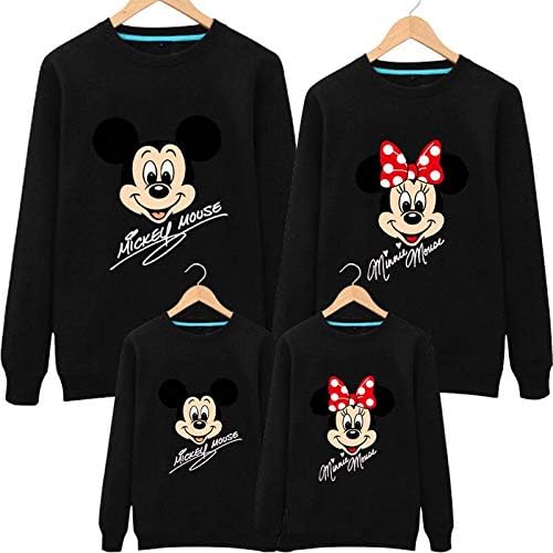 Amazon 親子 スウェット トレーナー ディズニー パーカー ミッキー パーカー 厚手 ペアルック カップル秋冬 メンズ レディース トップス 棉 裏起毛 トレーナー パーカー 通販