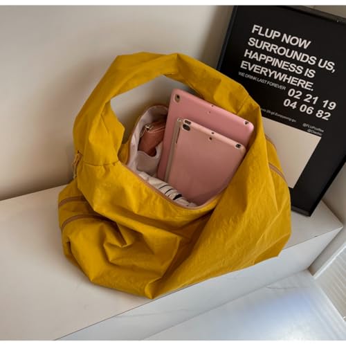 Bolso tote ligero de nailon con asa superior y correas acolchadas, impermeable, con múltiples bolsillos y cierre de cremallera, para trabajo y uso diario miniatura 6