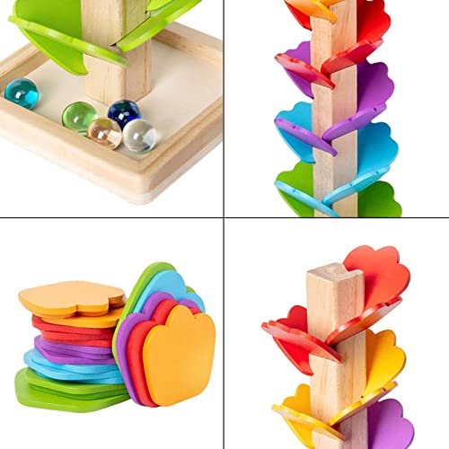 árvore musical arco-íris, Quebra-cabeça Marble Ball Run Track Game, Blocos brinquedos Montessori int